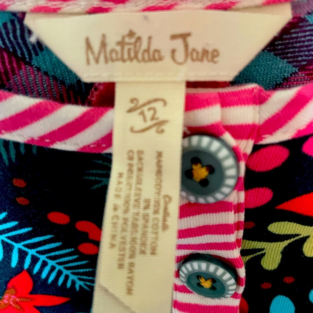 Girls size 12 Matilda Jane holiday shirt